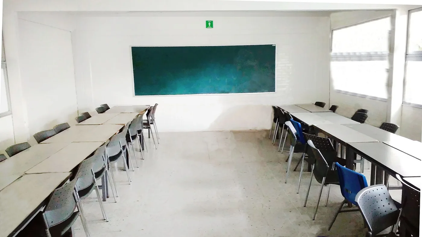 Aula del CCH; fotografía ilustrativa del bachillerato de la UNAM