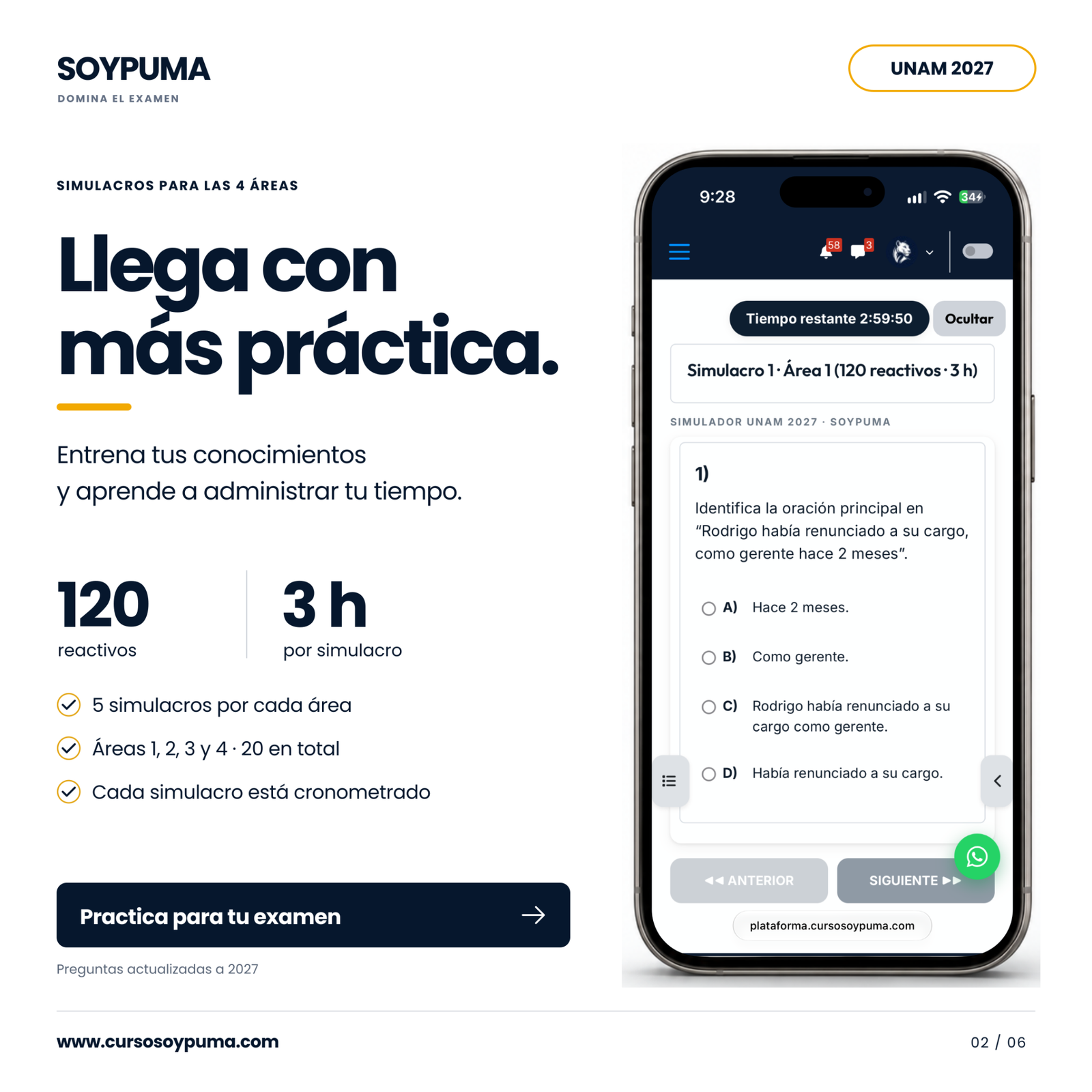 DOMINA EL EXAMEN UNAM 2027 — NIVEL SUPERIOR, imagen 3